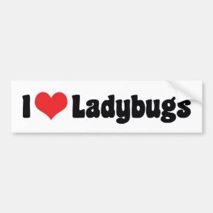 Adesivo Para Carro Adoro Heart Ladybugs - Damybug Lovers