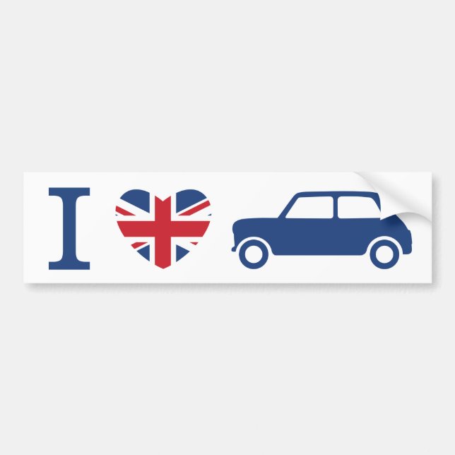 Adesivo Para Carro Adoro Mini Coopers Bumper Sticker (Frente)