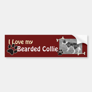 Adesivo Para Carro Adoro o meu bastão Collie Bumper