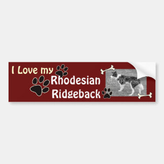 Adesivo Para Carro Adoro o meu bastão Ridgeback Ridgeback
