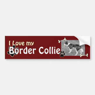 Adesivo Para Carro Adoro o meu "Border Collie Bumper"