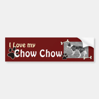Adesivo Para Carro Adoro o meu "Chow Chow Bumper"
