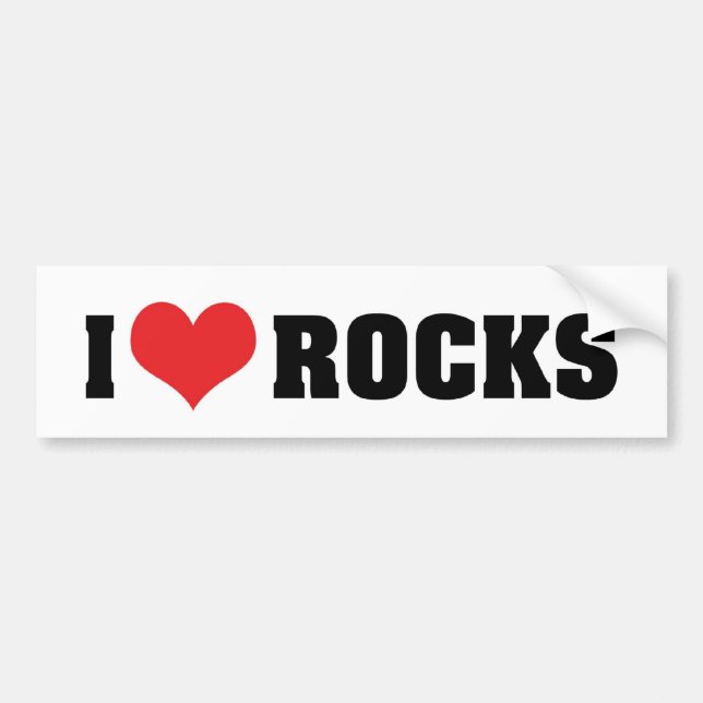 Adesivo Para Carro Adoro Rocks - Rock Geologista Lover (Frente)