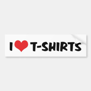 Adesivo Para Carro Adoro T-Shirts Bumper Sticker