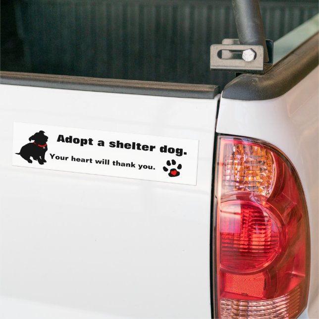 Adesivo Para Carro Adotar Um Design De Cão De Abrigo (No caminhão)