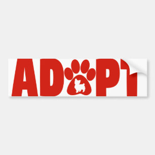 Adesivo Para Carro Adote um autocolante no vidro traseiro do animal