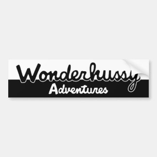 Adesivo Para Carro Adventures Maravilhosas a preto e branco