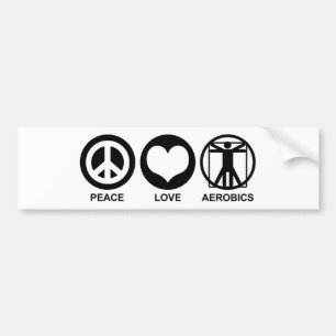 Adesivo Para Carro Aeróbios do Amor pela Paz