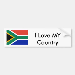 Adesivo Para Carro África Do Sul Bandeira O MUSEU Eu Amo O Meu País