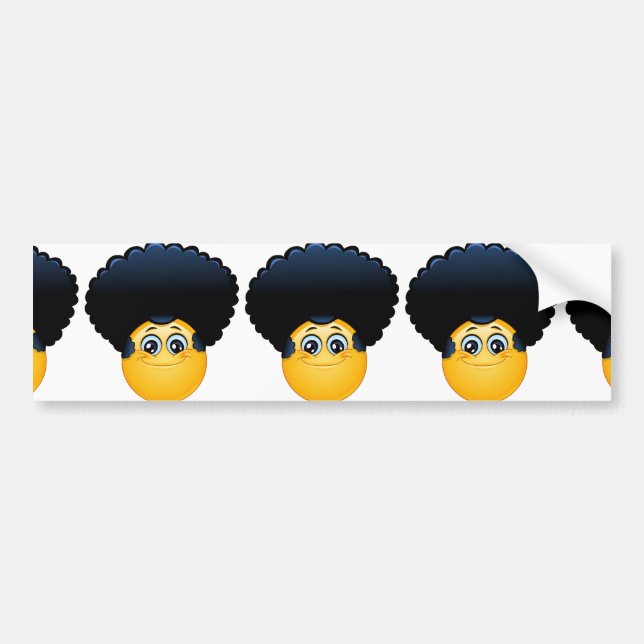 Adesivo Para Carro afro emoji (Frente)
