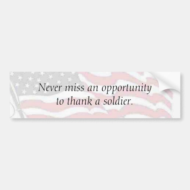 Adesivo Para Carro Agradeça a um soldado (Frente)