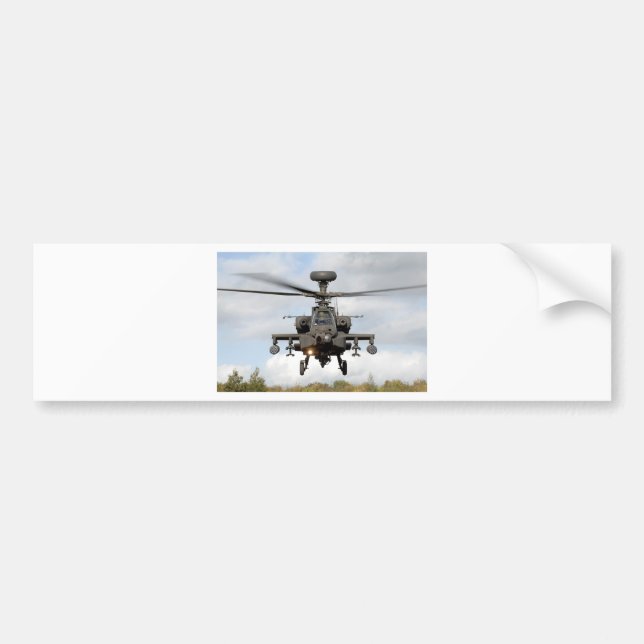 Adesivo Para Carro ah 64 apache longbow helicóptero militar (Frente)