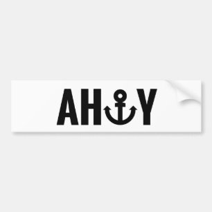 Adesivo Para Carro Ahoy com âncora