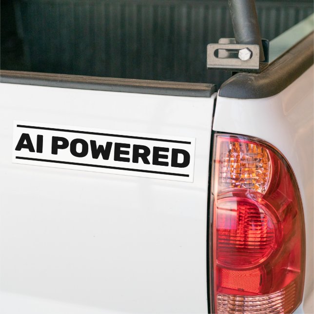 Adesivo Para Carro AI Powered™ Bumper Sticker (No caminhão)
