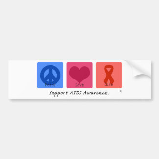 Adesivo Para Carro AIDS da cura do amor da paz