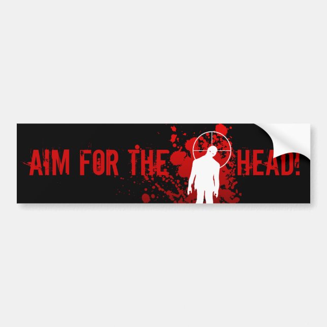 Adesivo Para Carro AIM PARA A CABEÇA! bumpersticker (Frente)