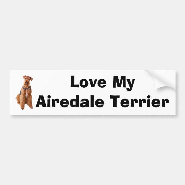 Adesivo Para Carro Airedale Terrier (Frente)