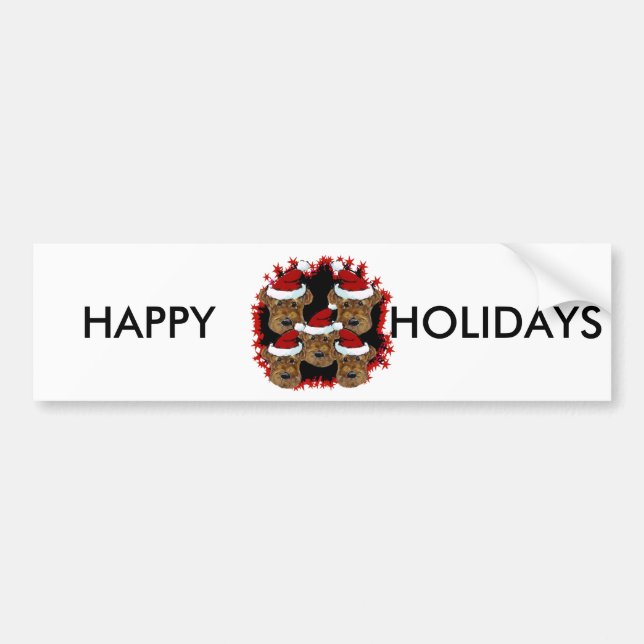 ADESIVO PARA CARRO AIREDALE TERRIERS (Frente)