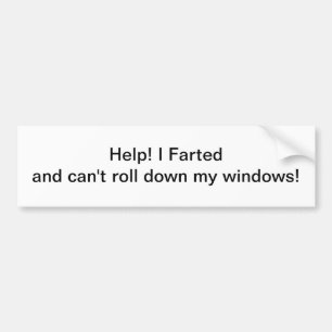 Adesivo Para Carro Ajuda! Eu Farted - autocolante no vidro traseiro