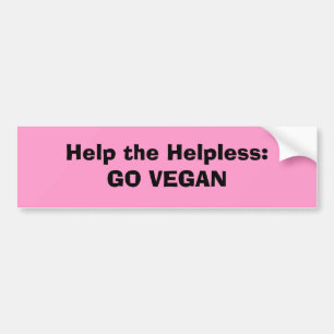Adesivo Para Carro Ajude o insolúvel: VAI O VEGAN