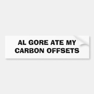 ADESIVO PARA CARRO AL GORE COMEU MEUS OFFSETS DO CARBONO