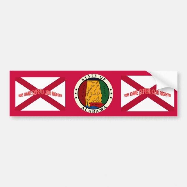 Adesivo Para Carro Alabama Bumper Sticker (Frente)