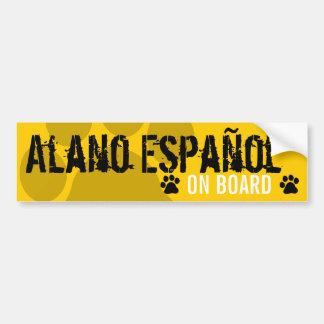 Adesivo Para Carro Alano Español a bordo