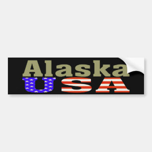 Adesivo Para Carro Alaska EUA! Autocolante no vidro traseiro