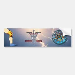 Adesivo Para Carro Alerta médico de CRPS RSD & relâmpago Asclepius
