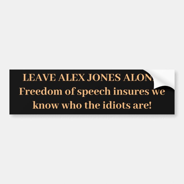 Adesivo Para Carro Alex JONES Bumper Sticker (Frente)