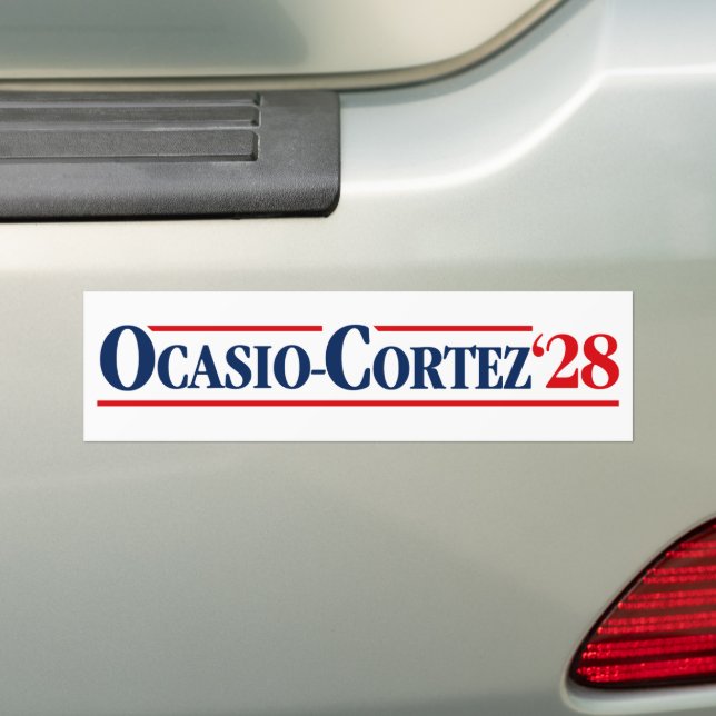 Adesivo Para Carro Alexandria Ocasio-Cortez AOC 2028 (No carro)
