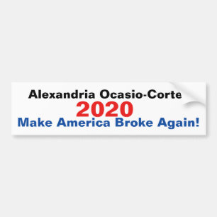 Adesivo Para Carro Alexandria Ocasio-Cortez faz América quebrou outr