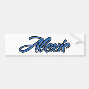 Adesivo Para Carro Alexis Name blue Aufkleber Sticker Autoaufkleber