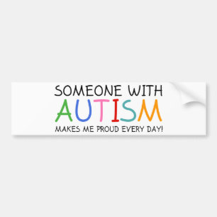 Adesivo Para Carro Alguém Com Autismo Me Faz Orgulhoso Todo Dia