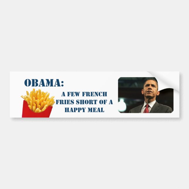 Adesivo Para Carro Algumas batatas fritas de Obama short de uma (Frente)