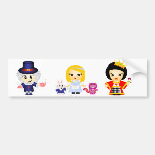 Adesivo Para Carro Alice, a rainha e o Hatter louco