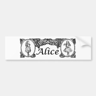 Adesivo Para Carro Alice no quadro do vintage do país das maravilhas
