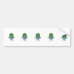 Adesivo Para Carro Alienígena em sua nave espacial