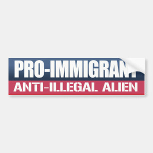 Adesivo Para Carro Alienígenas Anti-Ilegal Pró-Imigrante - Conserva