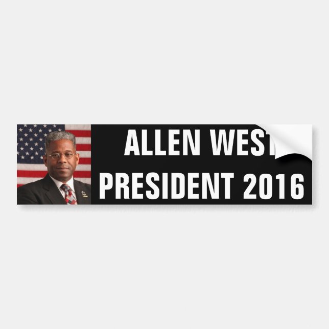 ADESIVO PARA CARRO ALLEN OCIDENTAL PARA O PRESIDENTE 2016 (Frente)