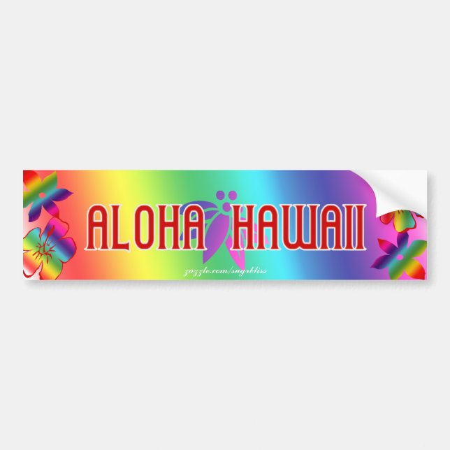 Adesivo Para Carro Aloha Havaí (Frente)