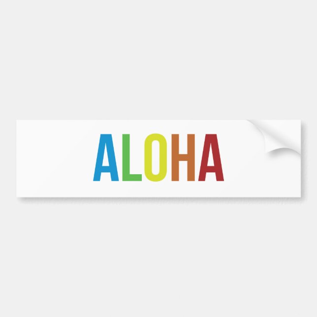 Adesivo Para Carro Aloha Rainbow (Frente)