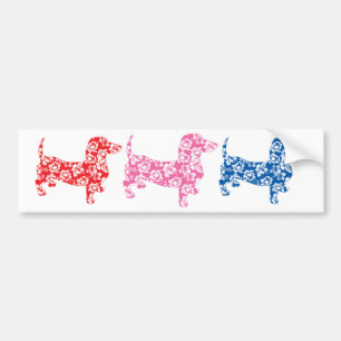 Adesivo Para Carro Aloha rosa dos Doxies