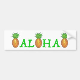 Adesivo Para Carro Aloha Tropical Hawaii Pineapple Bumper Sticker