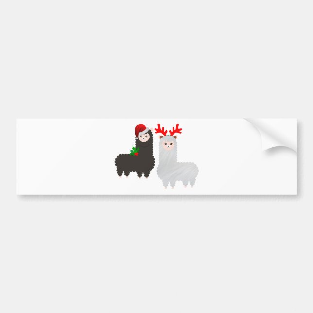 Adesivo Para Carro alpacas de renas de natal (Frente)