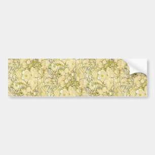 Adesivo Para Carro Alphonse Mucha Peonias Padrão Floral Art Nouveau