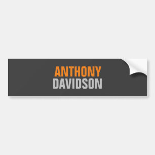 Adesivo Para Carro Alternativo Texto Cinza Laranja Ousado Perfeito Fo