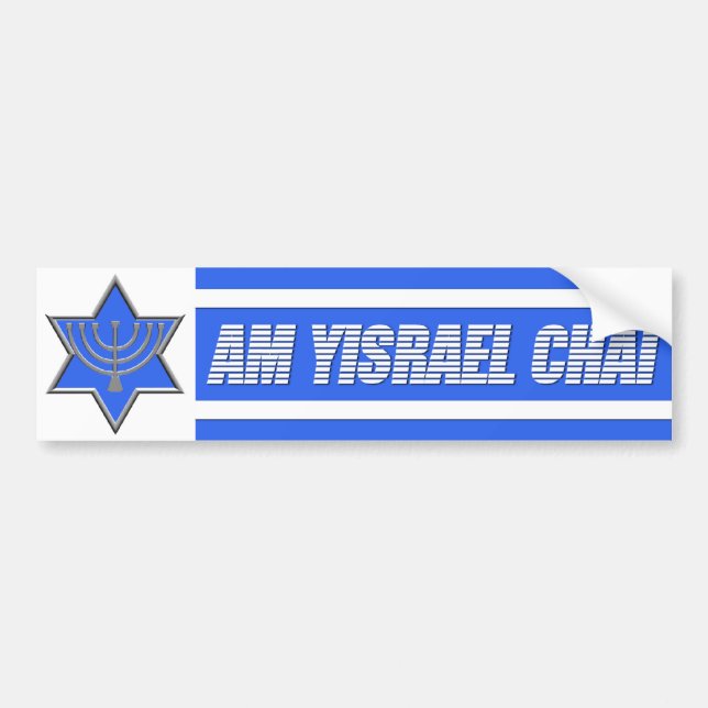 Adesivo Para Carro Am Yisrael Chai (Frente)
