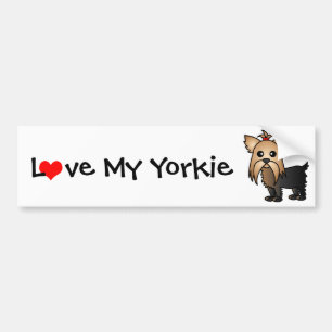 Adesivo Para Carro Ame meu yorkshire terrier