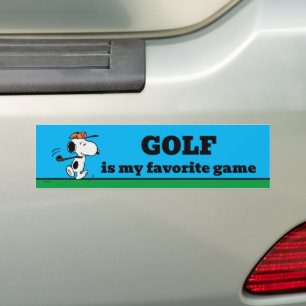 Adesivo Para Carro Amendoins Snoopy Golf Swing